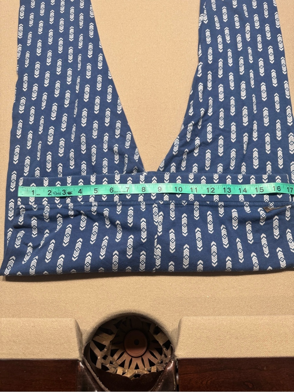 Matilda Jane Women’s Blue White Follow The Path Cropped Leggings - Picture 5 of 6